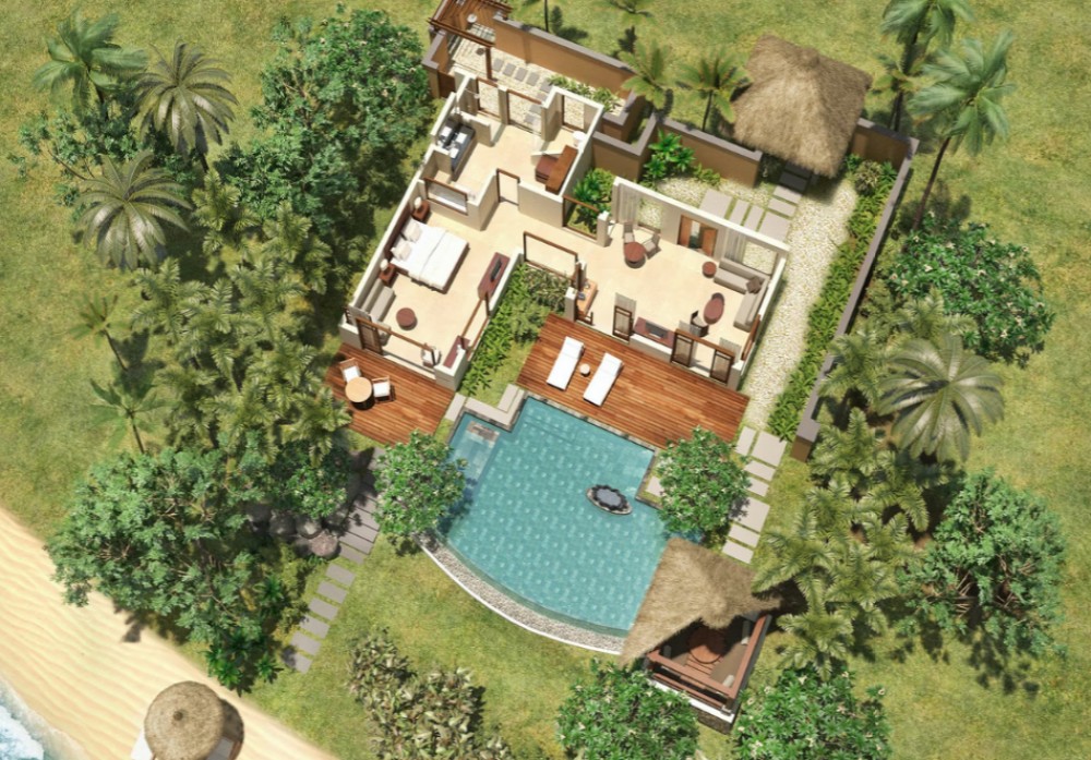 Beachfront Suite Pool Villa Bedroom, Shanti Maurice Resort & Spa 5*
